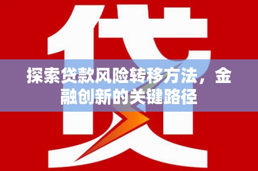 裕安探索贷款风险转移方法，金融创新的关键路径