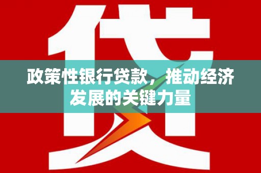 裕安政策性银行贷款，推动经济发展的关键力量