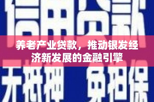 裕安养老产业贷款，推动银发经济新发展的金融引擎