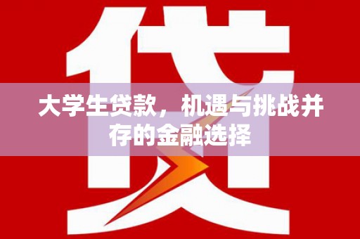 裕安大学生贷款，机遇与挑战并存的金融选择